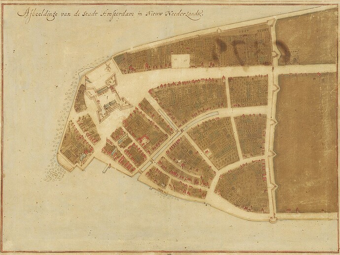 Bản đồ New Amsterdam năm 1660.